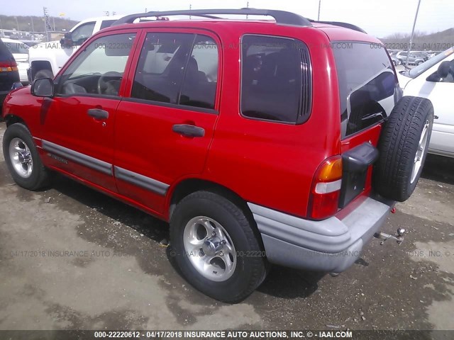 2CNBE134X46903764 - 2004 CHEVROLET TRACKER RED photo 3