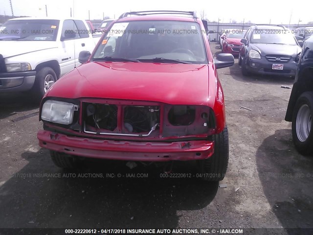 2CNBE134X46903764 - 2004 CHEVROLET TRACKER RED photo 6