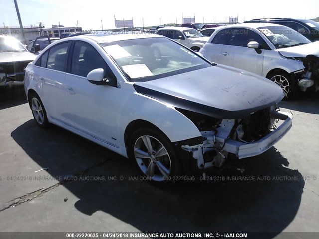 1G1PE5SB5D7320349 - 2013 CHEVROLET CRUZE LT WHITE photo 1