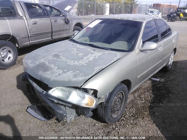 3N1CB51D11L425708 - 2001 NISSAN SENTRA XE/GXE Champagne photo 2