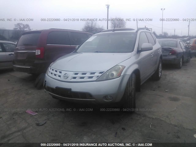 JN8AZ08W93W213506 - 2003 NISSAN MURANO SL/SE SILVER photo 2