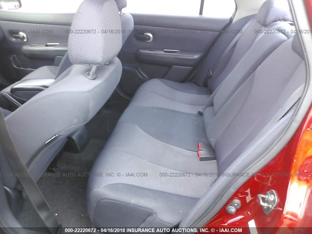 3N1BC11EX7L410059 - 2007 NISSAN VERSA S/SL RED photo 8