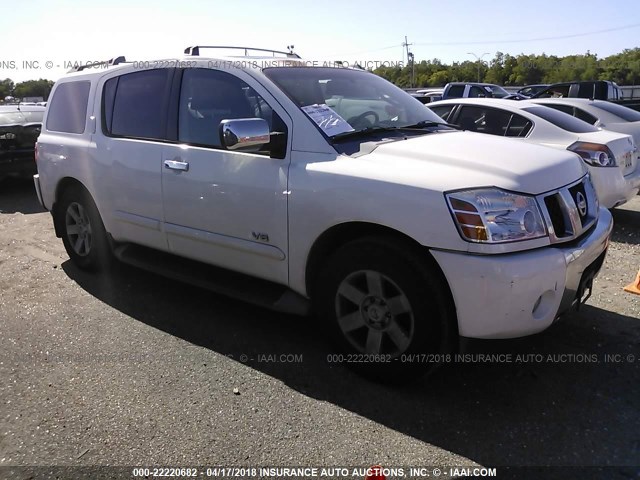 5N1AA08A96N707443 - 2006 NISSAN ARMADA SE/LE WHITE photo 1