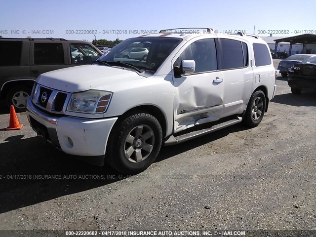 5N1AA08A96N707443 - 2006 NISSAN ARMADA SE/LE WHITE photo 2