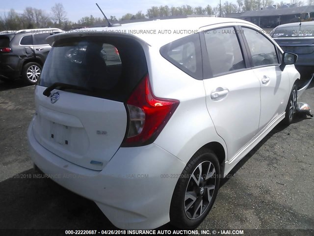 3N1CE2CPXFL378361 - 2015 NISSAN VERSA NOTE S/S PLUS/SV/SL/SR WHITE photo 4