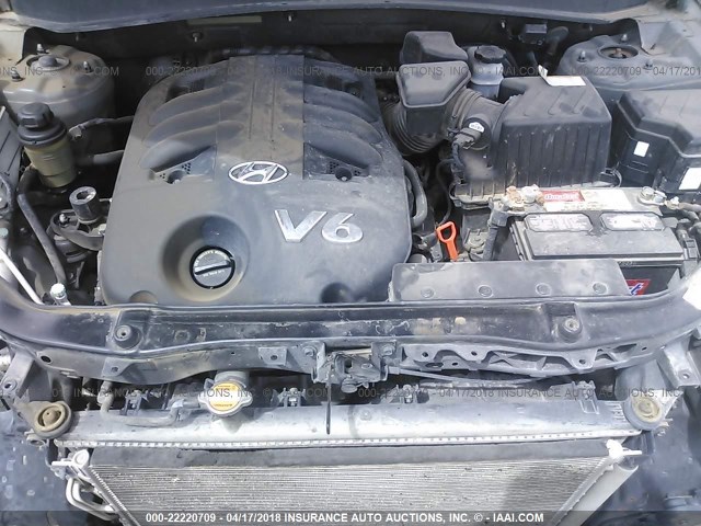 5NMSH13E08H138793 - 2008 HYUNDAI SANTA FE SE/LIMITED GREEN photo 10