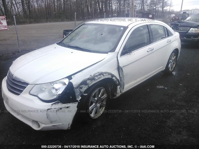 1C3LC66M78N278530 - 2008 CHRYSLER SEBRING LIMITED WHITE photo 2