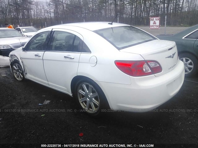 1C3LC66M78N278530 - 2008 CHRYSLER SEBRING LIMITED WHITE photo 3