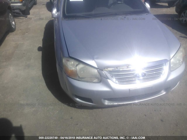 KNAFE122675464758 - 2007 KIA SPECTRA EX/LX SILVER photo 6