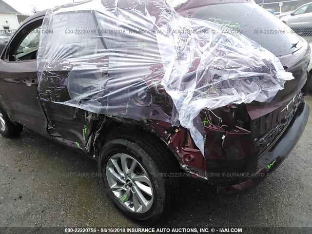KM8J3CA46HU385028 - 2017 HYUNDAI TUCSON LIMITED/SPORT AND ECO/SE MAROON photo 6
