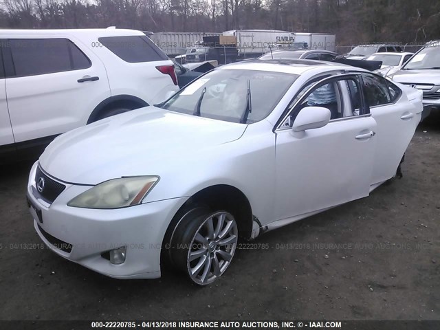 JTHCK262962005110 - 2006 LEXUS IS 250 WHITE photo 2