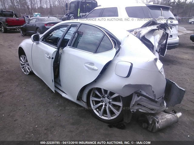 JTHCK262962005110 - 2006 LEXUS IS 250 WHITE photo 3