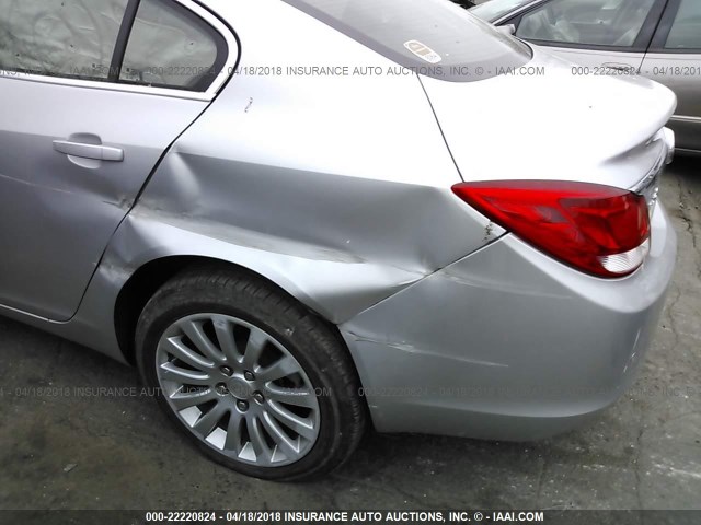 W04GR5EC9B1029721 - 2011 BUICK REGAL CXL SILVER photo 6