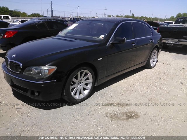 WBAHL83516DT07210 - 2006 BMW 750 I BLACK photo 2