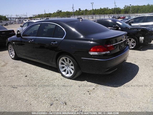 WBAHL83516DT07210 - 2006 BMW 750 I BLACK photo 3