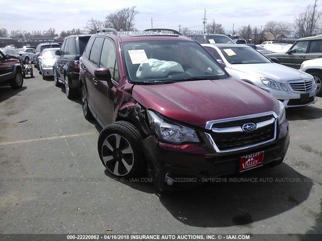 JF2SJAGC6JH521367 - 2018 SUBARU FORESTER 2.5I PREMIUM MAROON photo 1