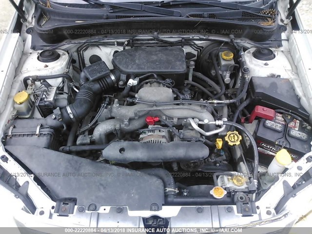 JF2SH6BC5AH774793 - 2010 SUBARU FORESTER XS Weiß Foto 10