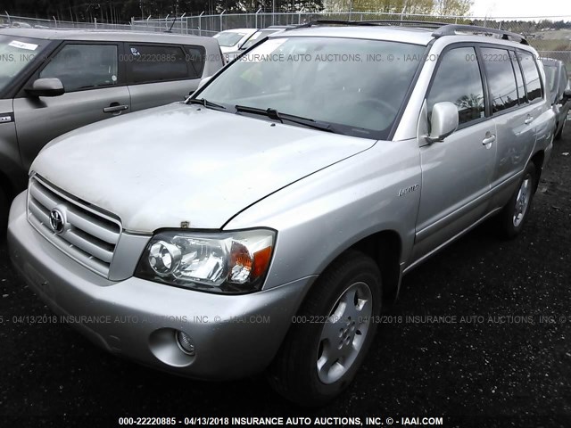 JTEEP21A350129745 - 2005 TOYOTA HIGHLANDER LIMITED SILVER photo 2