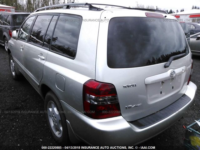 JTEEP21A350129745 - 2005 TOYOTA HIGHLANDER LIMITED SILVER photo 3