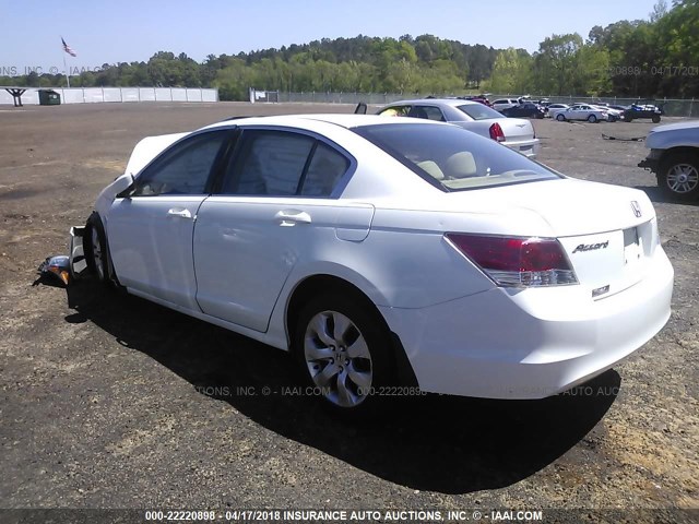 1HGCP26728A101069 - 2008 HONDA ACCORD EX WHITE photo 3