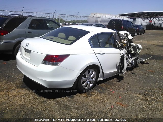 1HGCP26728A101069 - 2008 HONDA ACCORD EX WHITE photo 4