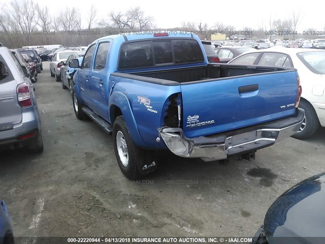 5TELU42N06Z271411 - 2006 TOYOTA TACOMA DOUBLE CAB BLUE photo 3