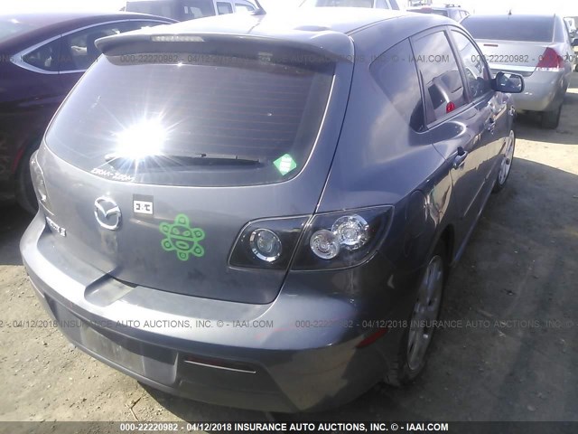 JM1BK344281146939 - 2008 MAZDA 3 HATCHBACK GRAY photo 4