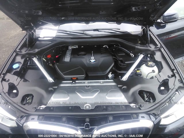 5UXTR9C52JLC73487 - 2018 BMW X3 XDRIVEM40I BLACK photo 10