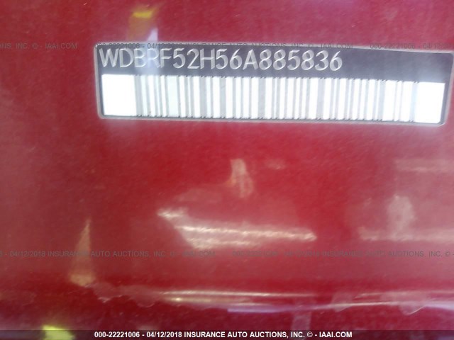 WDBRF52H56A885836 - 2006 MERCEDES-BENZ C GENERATION 2006 230 RED photo 9