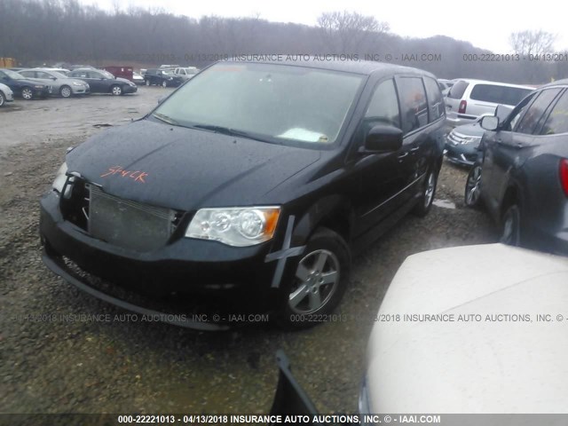 2D4RN3DG4BR663472 - 2011 DODGE GRAND CARAVAN MAINSTREET BLACK photo 2