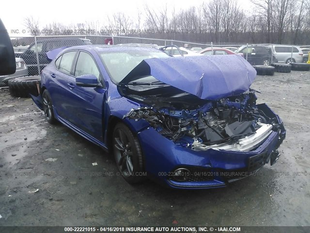 19UUB3F61JA004810 - 2018 ACURA TLX TECH+A/TCH+AR BLUE photo 1