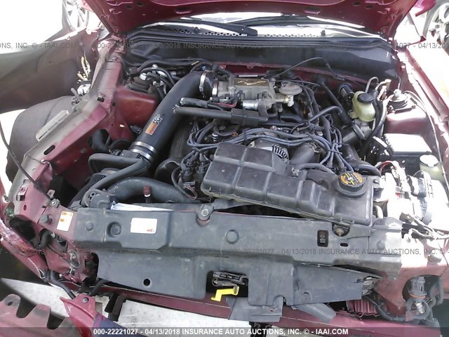 1FAFP42X3WF116439 - 1998 FORD MUSTANG GT RED photo 10