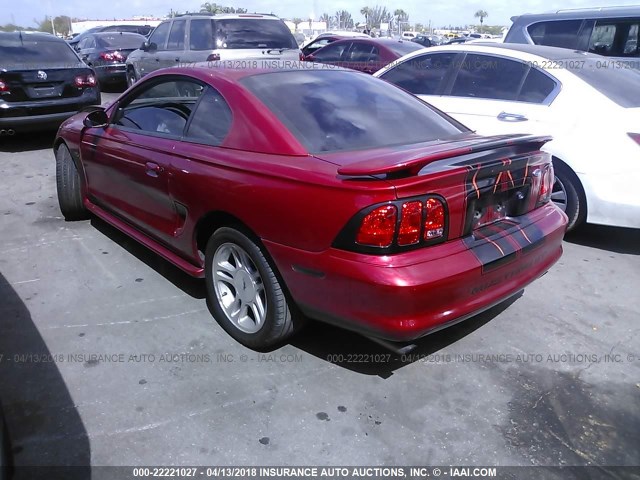 1FAFP42X3WF116439 - 1998 FORD MUSTANG GT RED photo 3