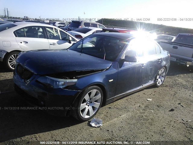 WBANE73537B996798 - 2007 BMW 530 I BLUE photo 2