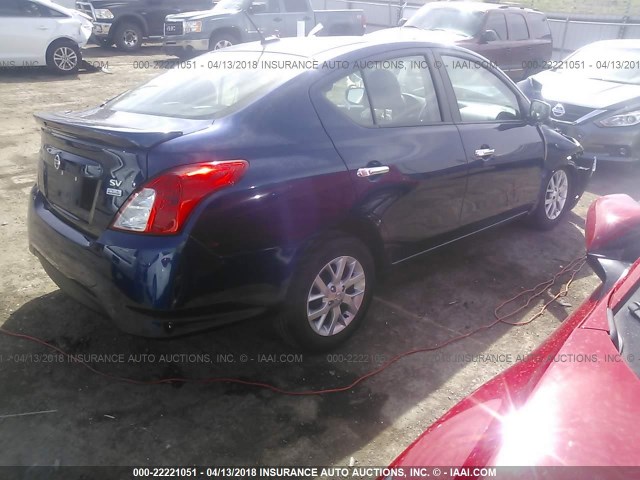 3N1CN7AP1JL852741 - 2018 NISSAN VERSA S/S PLUS/SV/SL Dark Blue photo 4