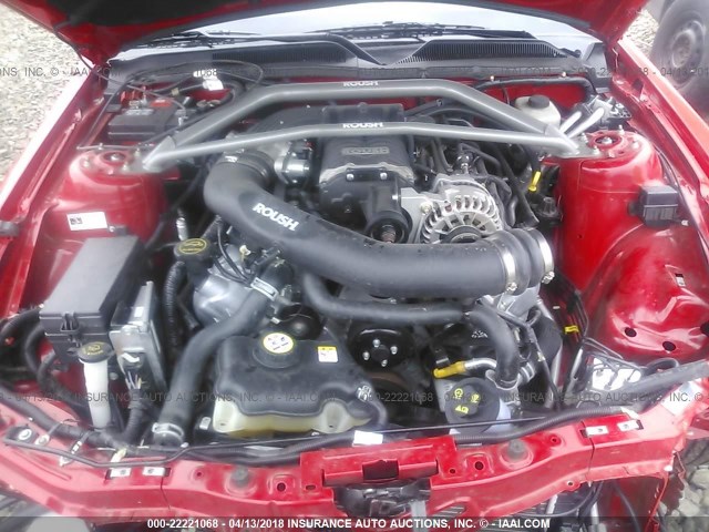 1ZVHT82HX85114403 - 2008 FORD MUSTANG GT წითელი ფოტო 10