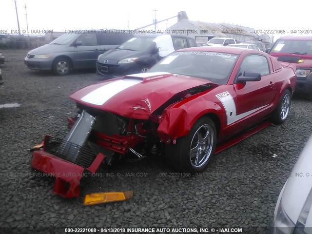 1ZVHT82HX85114403 - 2008 FORD MUSTANG GT წითელი ფოტო 2