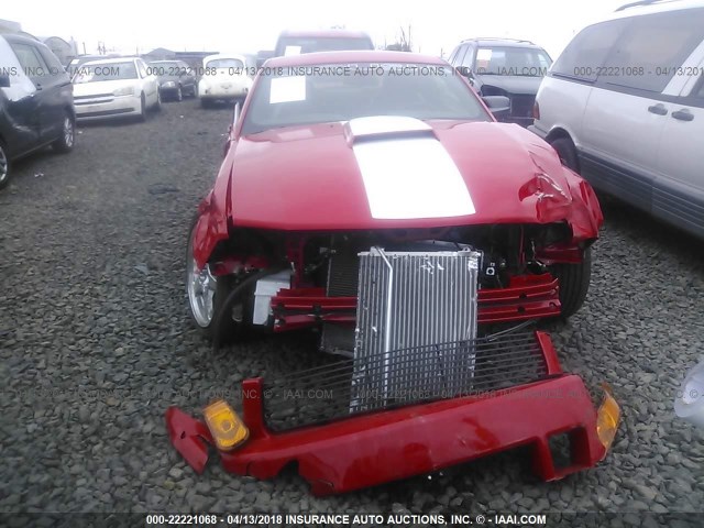 1ZVHT82HX85114403 - 2008 FORD MUSTANG GT წითელი ფოტო 6