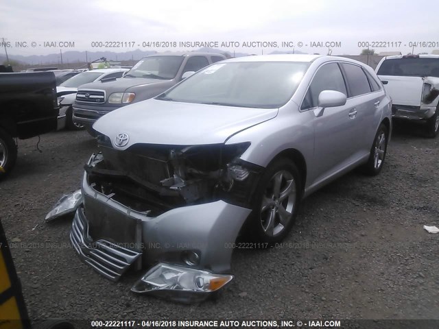 4T3BK3BB8BU047780 - 2011 TOYOTA VENZA SILVER photo 2