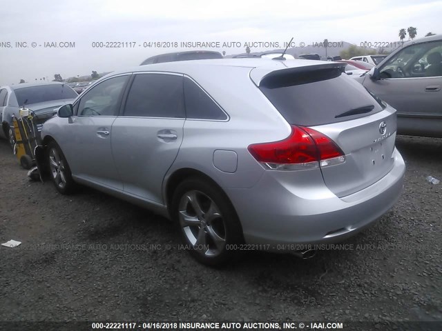 4T3BK3BB8BU047780 - 2011 TOYOTA VENZA SILVER photo 3