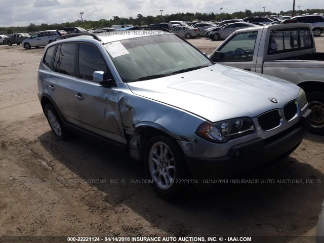 WBXPA73424WB25819 - 2004 BMW X3 2.5I BLUE photo 1