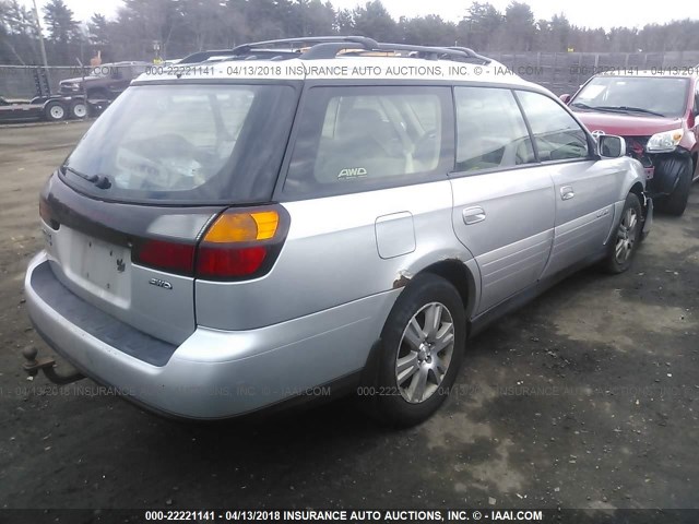 4S3BH815147635008 - 2004 SUBARU LEGACY OUTBACK H6 3.0 SPECIAL SILVER photo 4