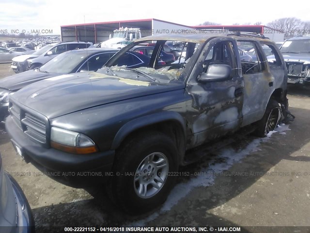 1D4HS38Z93F605267 - 2003 DODGE DURANGO SPORT GRAY photo 2