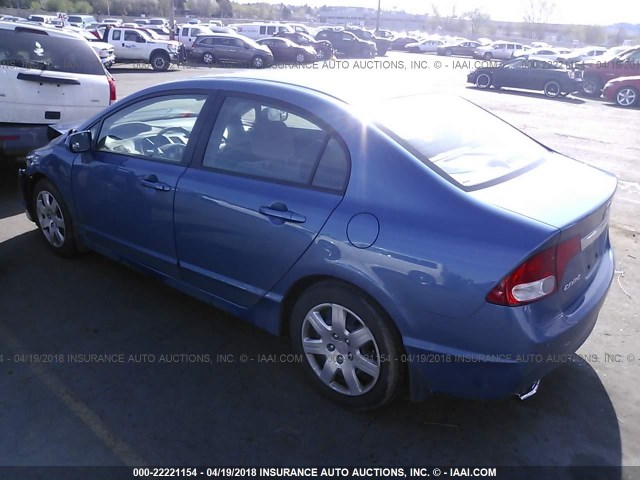 19XFA1F55AE070747 - 2010 HONDA CIVIC LX 蓝色 照片 3