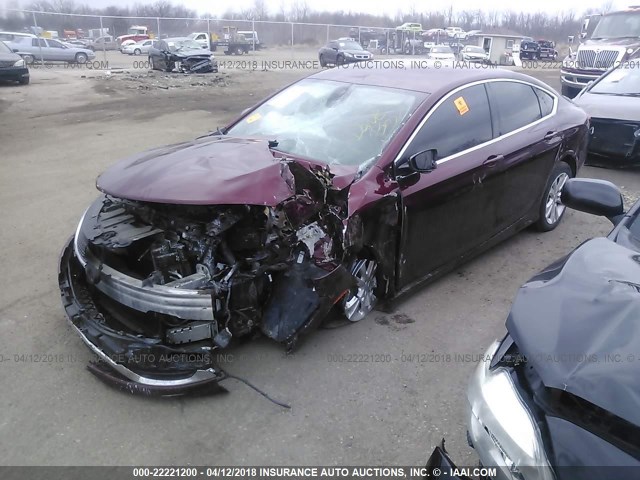 1C3CCCAB1FN697958 - 2015 CHRYSLER 200 LIMITED MAROON photo 2