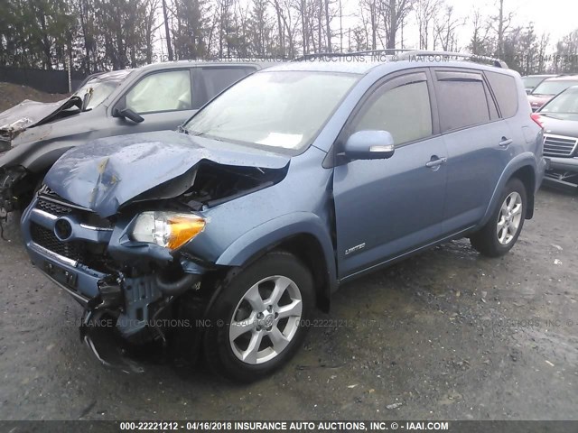 JTMDF4DV3B5047008 - 2011 TOYOTA RAV4 LIMITED Mavi foto 2