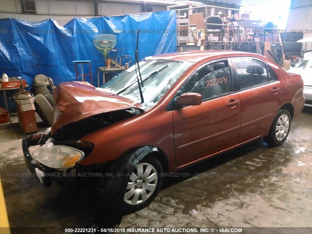 1NXBR38EX4Z258486 - 2004 TOYOTA COROLLA CE/LE/S RED photo 2