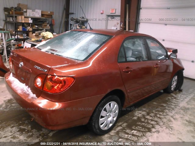 1NXBR38EX4Z258486 - 2004 TOYOTA COROLLA CE/LE/S RED photo 4