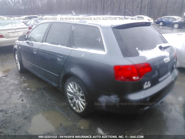 WAUKF78EX8A168523 - 2008 AUDI A4 2.0T AVANT QUATTRO GRAY photo 3