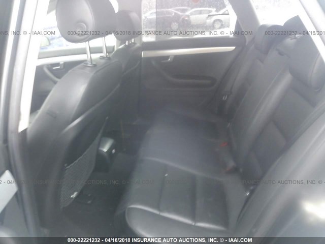 WAUKF78EX8A168523 - 2008 AUDI A4 2.0T AVANT QUATTRO GRAY photo 8